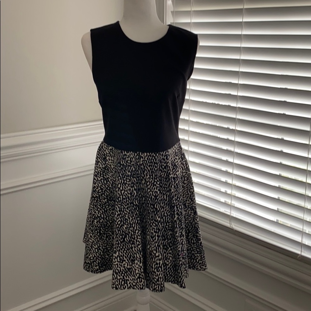 Diane Von Furstenberg Knit Top Black/White Dress